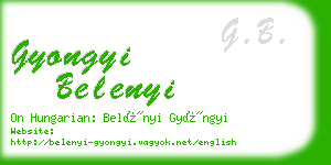 gyongyi belenyi business card